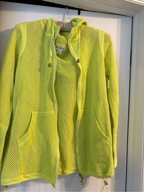Inspire Neon Lime Mesh Zip Hoodie